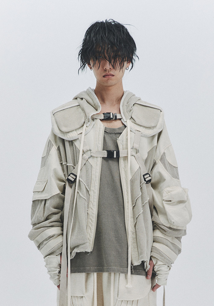 Tactical Multi-Pocket Structured Robe Jacket