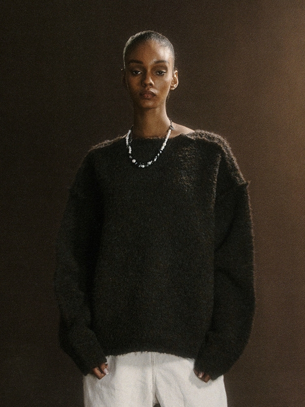 Wasteland Cropped Box Knit Sweater