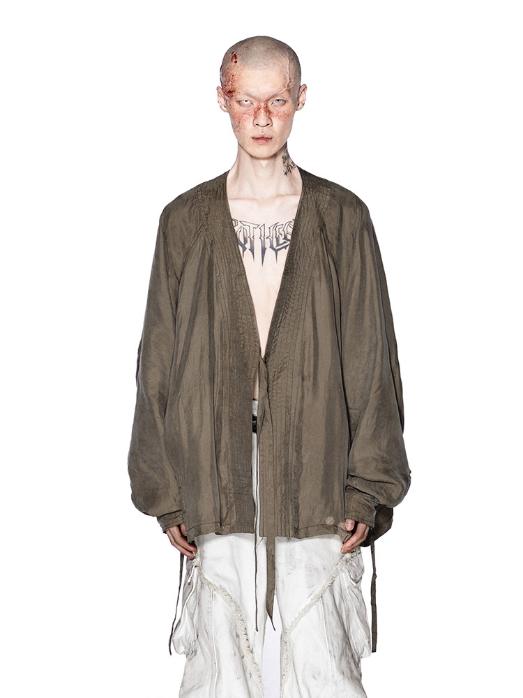 LOUVER Structured Ribbon Robe