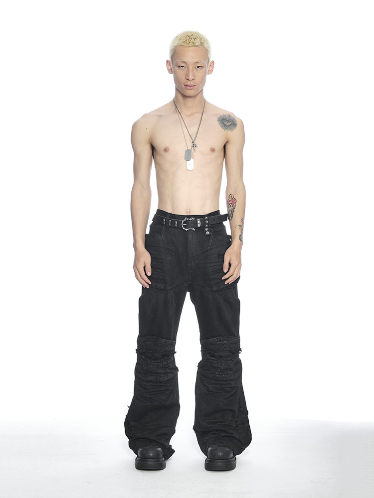 MEGA Distressed Waxed Jeans