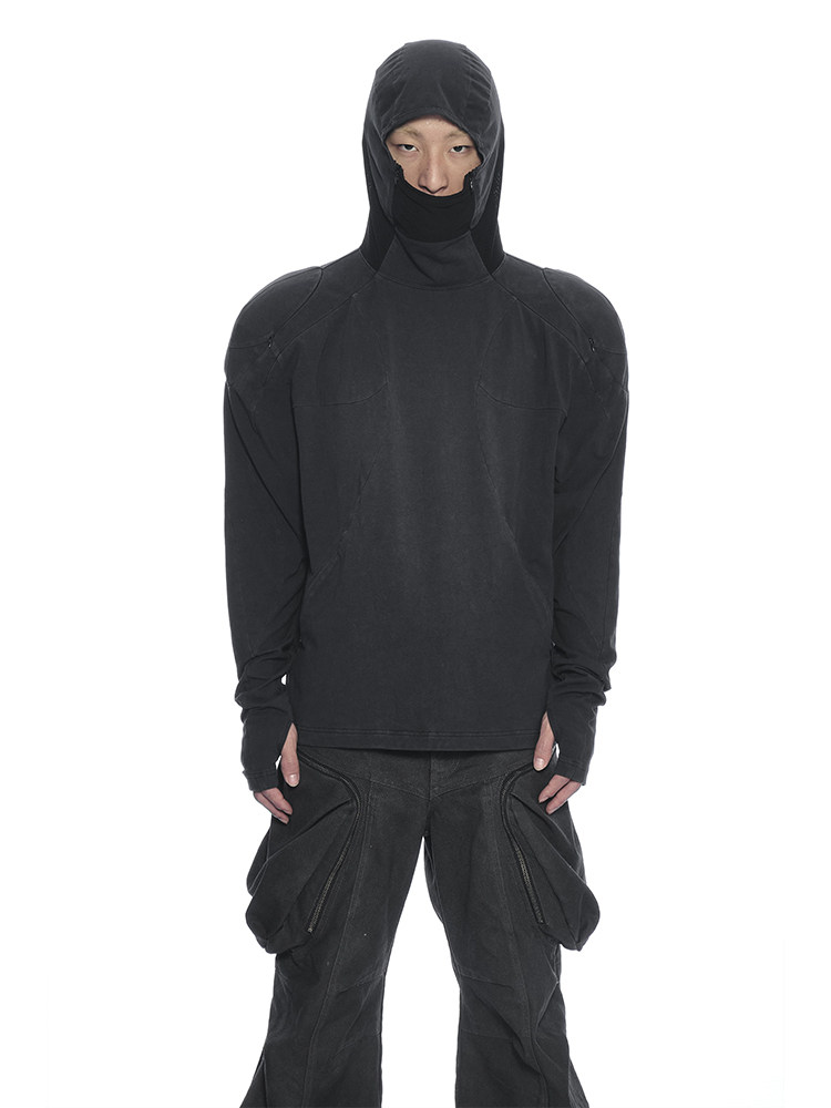 NIGHTCRAWLER Shoulder-Padded Pullover Hoodie