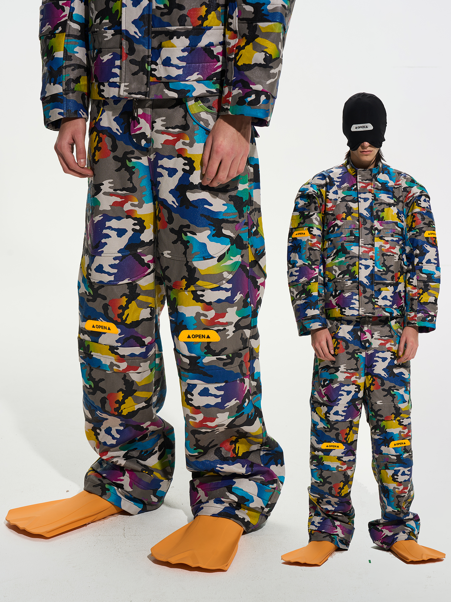 Phantom Camo Leather Pants