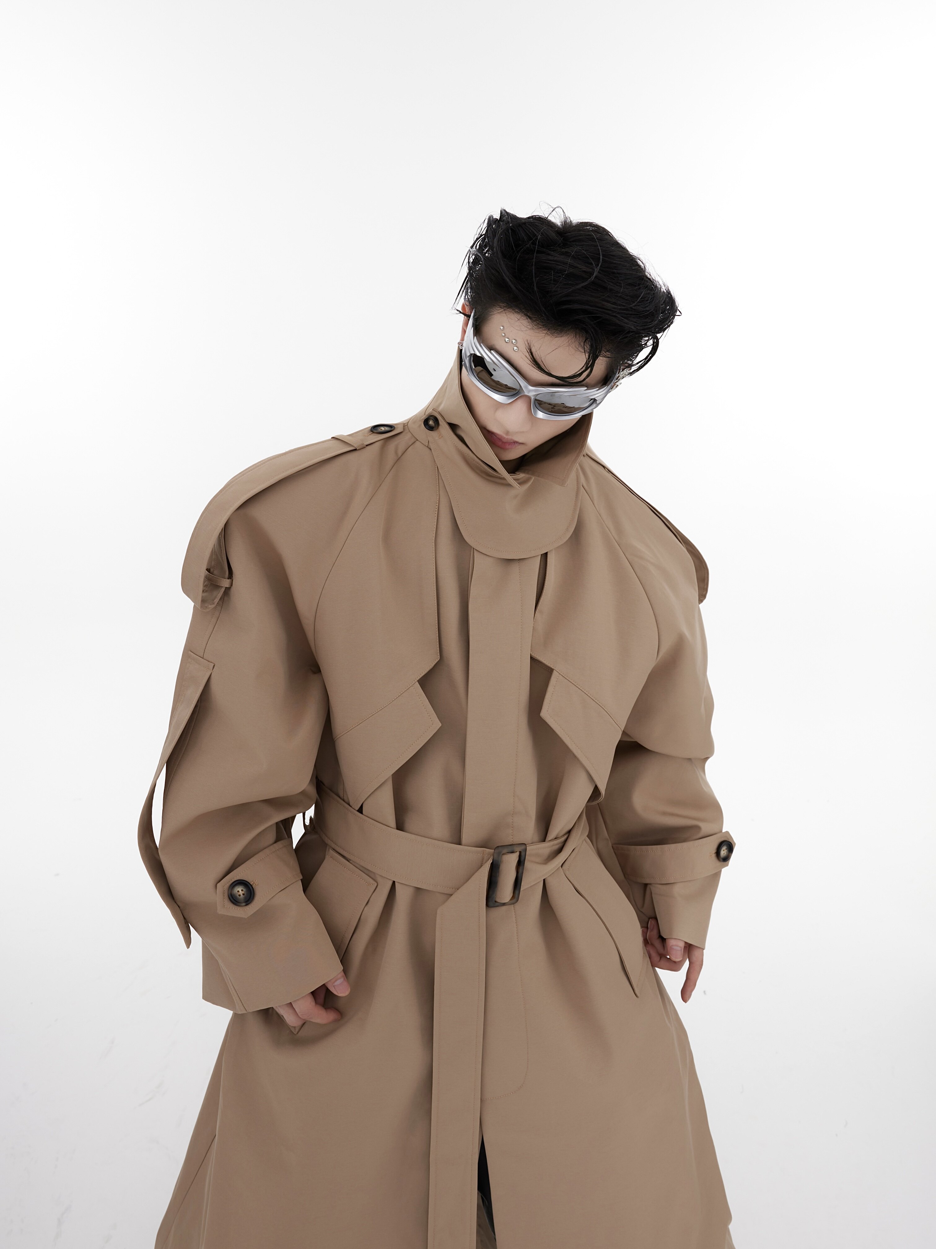 Deconstructed Long Trench Coat