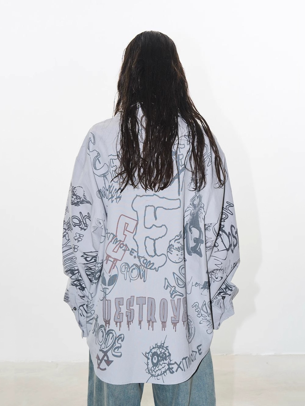 EXITMODE BY BLINDNOPLAN 24AW Graffiti Shirt