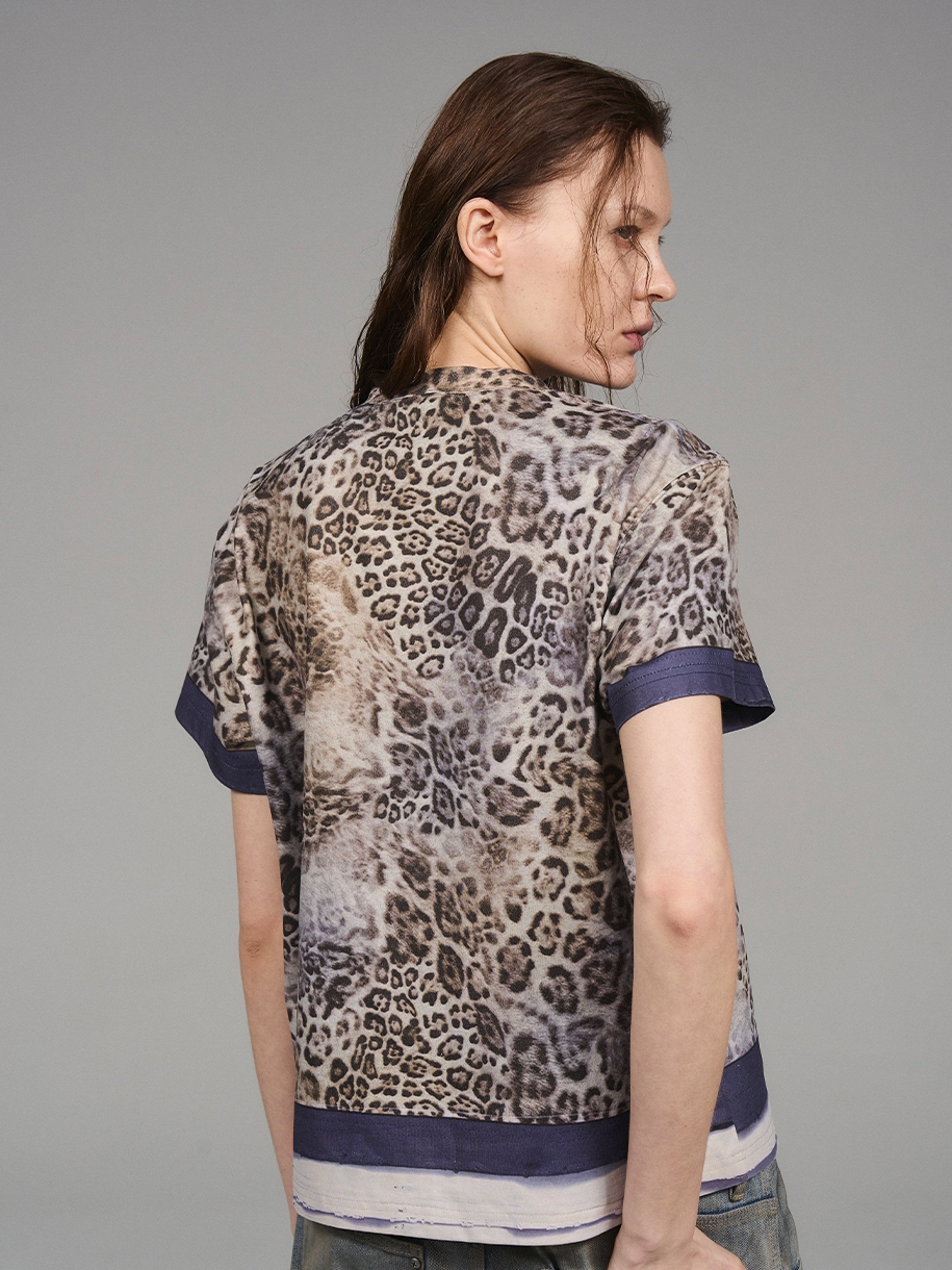 BLINDNOPLAN Level Series Leopard Print Visual T-Shirt