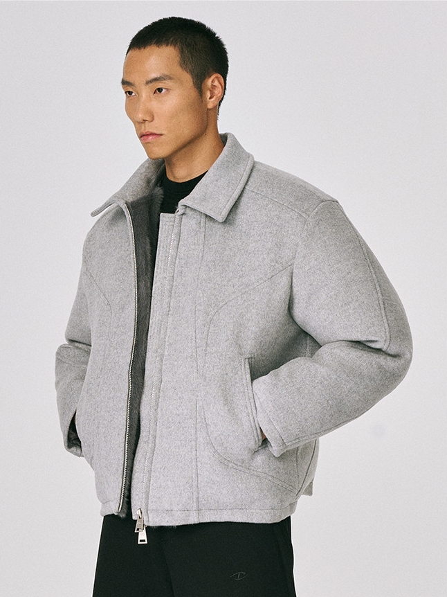 Crack Wool-Blend Down Jacket