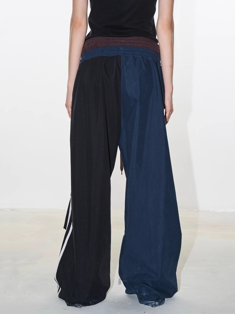 EXITMODE BY BLINDNOPLAN 24AW Double Waist Yin-Yang Pleated Track Pants