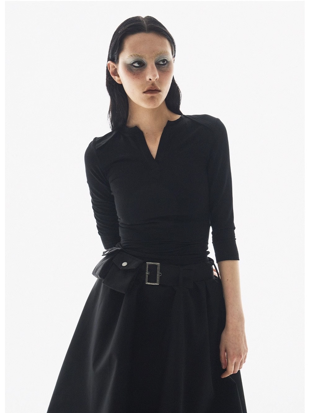 BORON ATOMS 24SS V-Neck Seven-Eighth Sleeve Base Layer T-Shirt