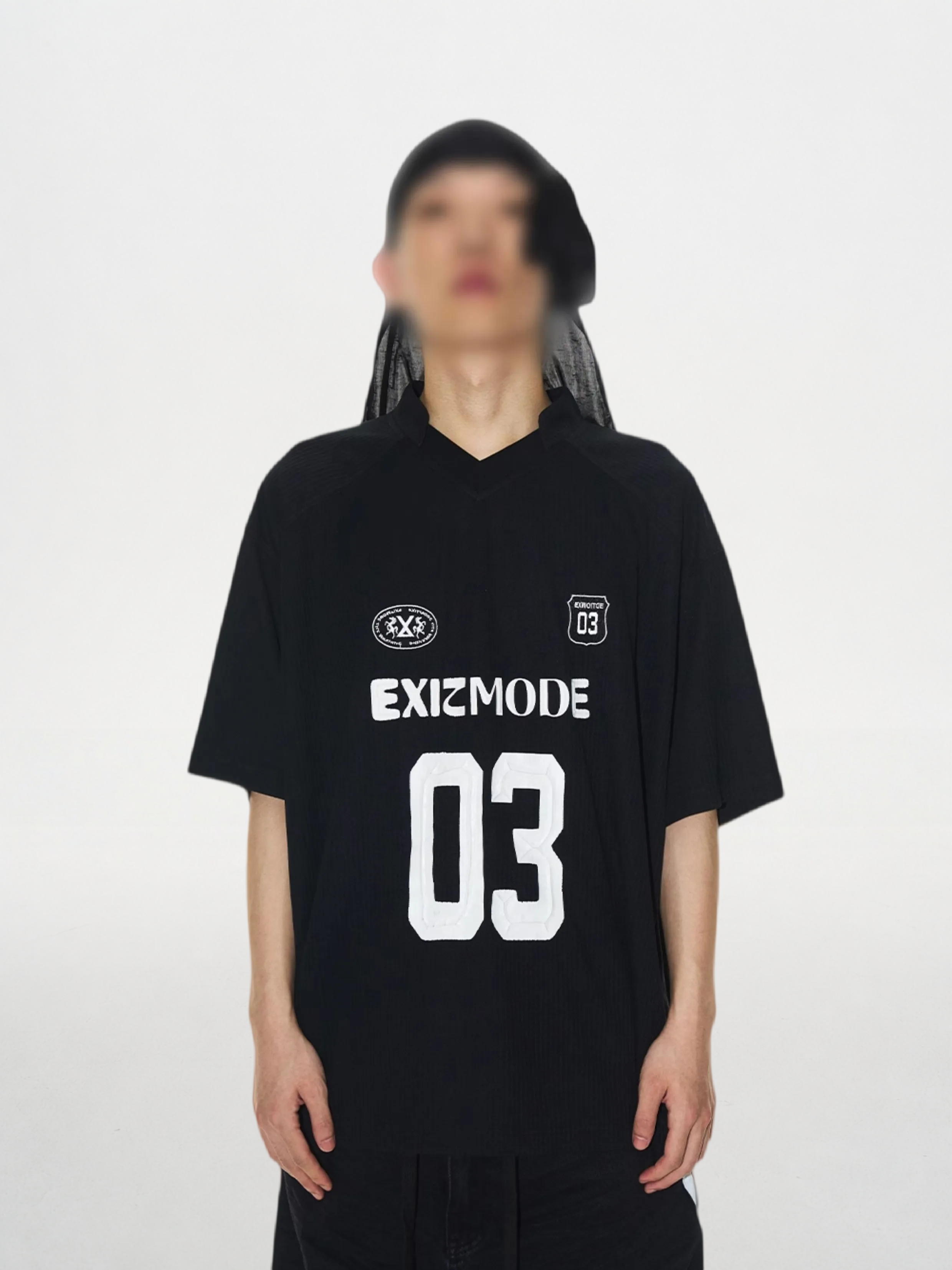 Striped Sports Print Jersey