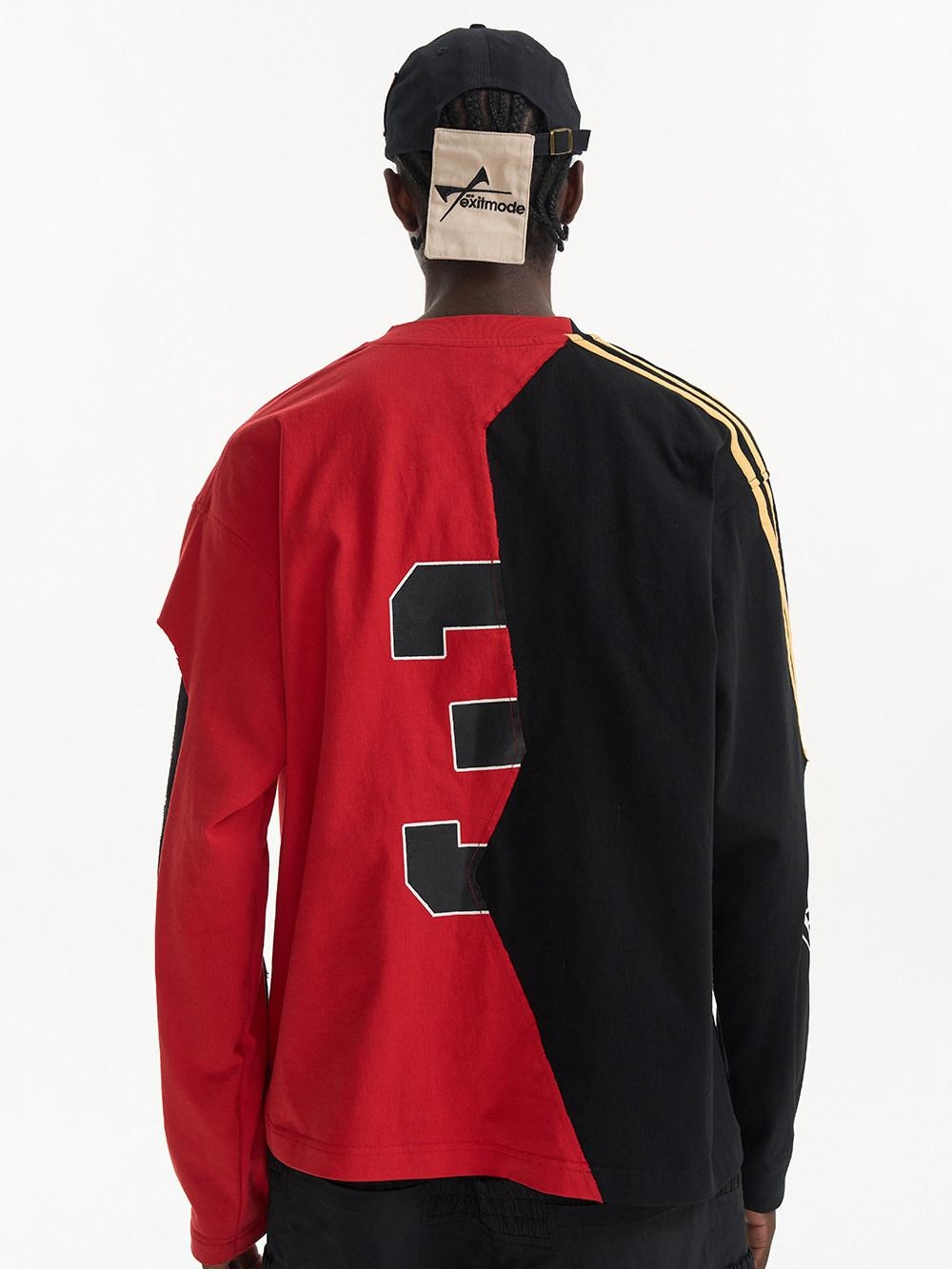 Raw-Edge Panel Print T-Shirt