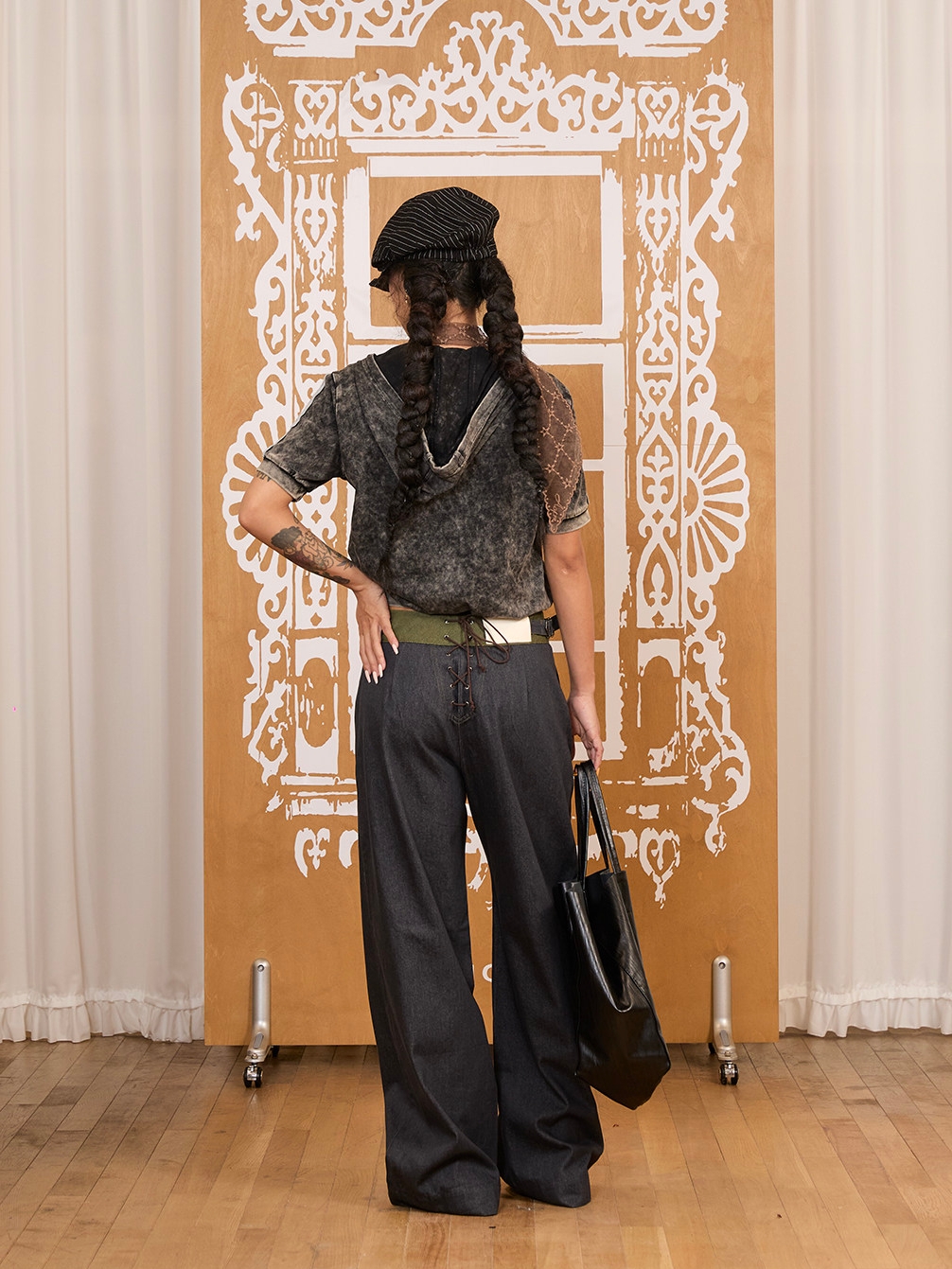 Contrasting Navy Pants