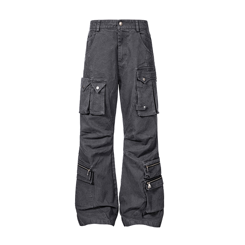 Crack Wash Shell Cargo Pants