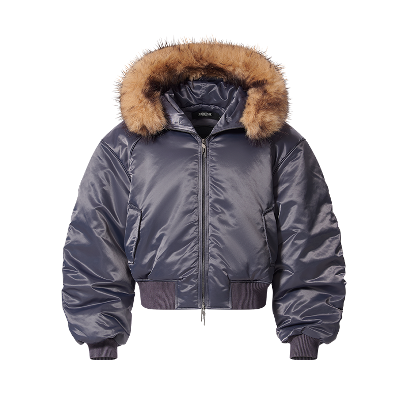 Detachable Fur-Trimmed Cotton Jacket