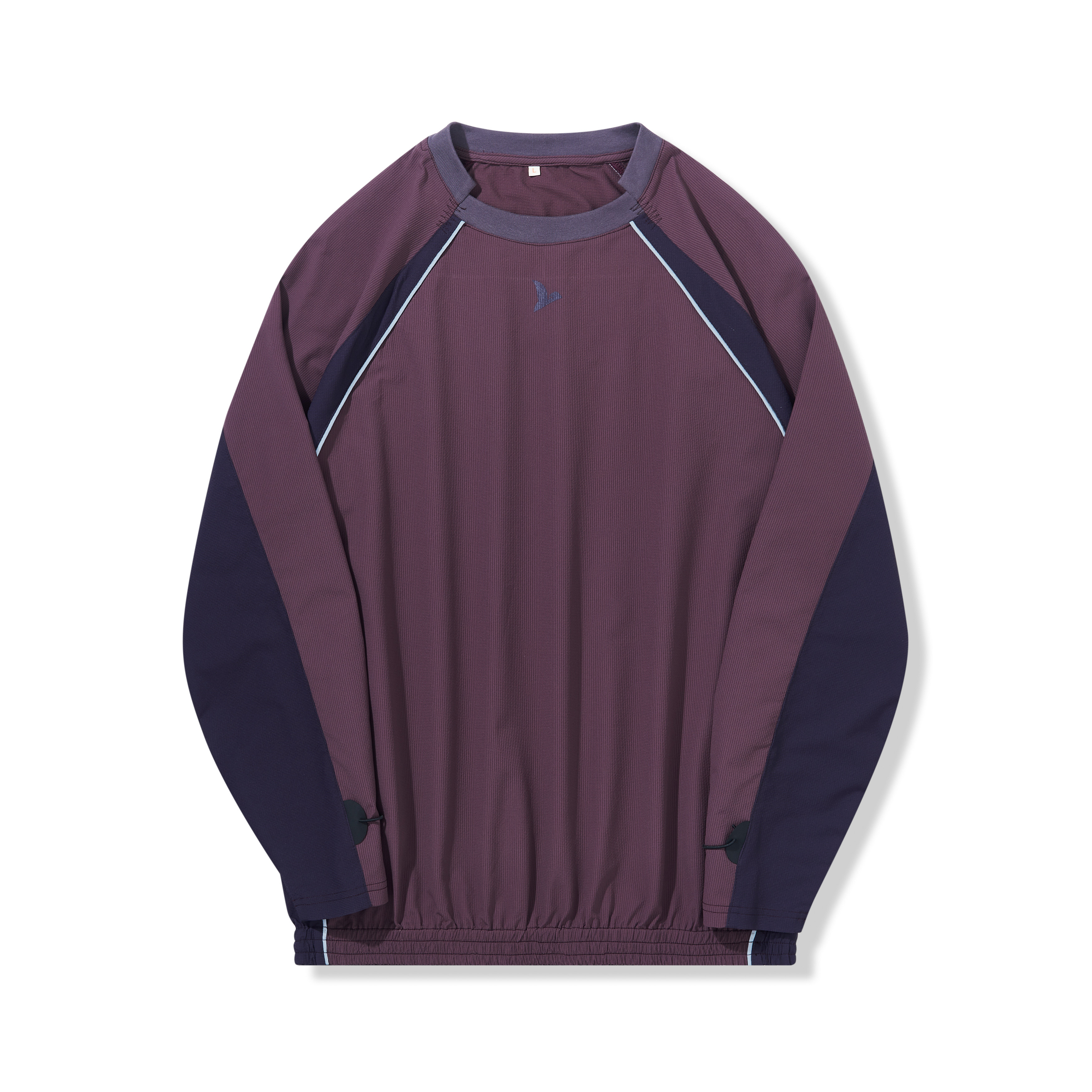 Waffle-Knit Reflective Panel Long Sleeve