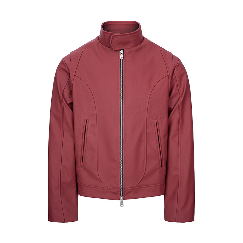Crimson Blade Black-Red Rafa Leather Jacket