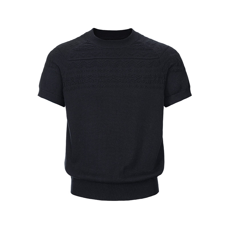 Mosaic Cashmere Fair Isle Short Sleeve