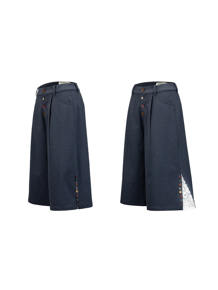 Lace Panelled Suit Cropped Trousers