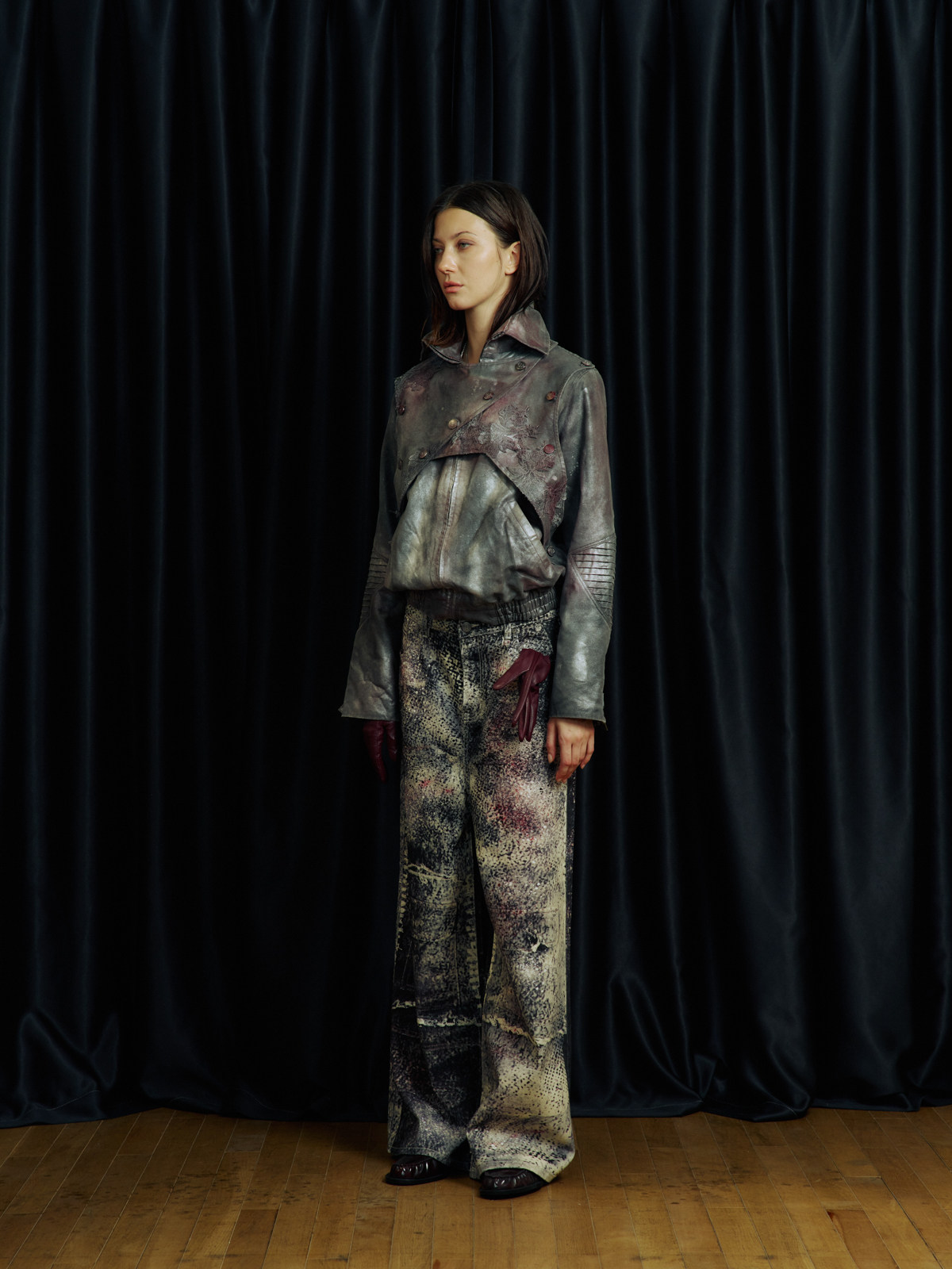 Mottled Printing Jeans