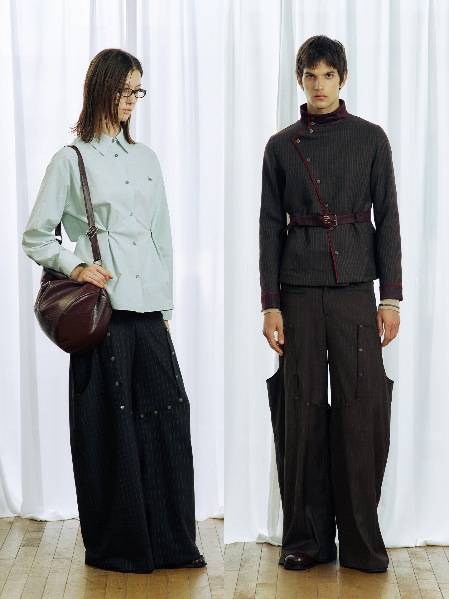 Detachable Striped Casual Breeches