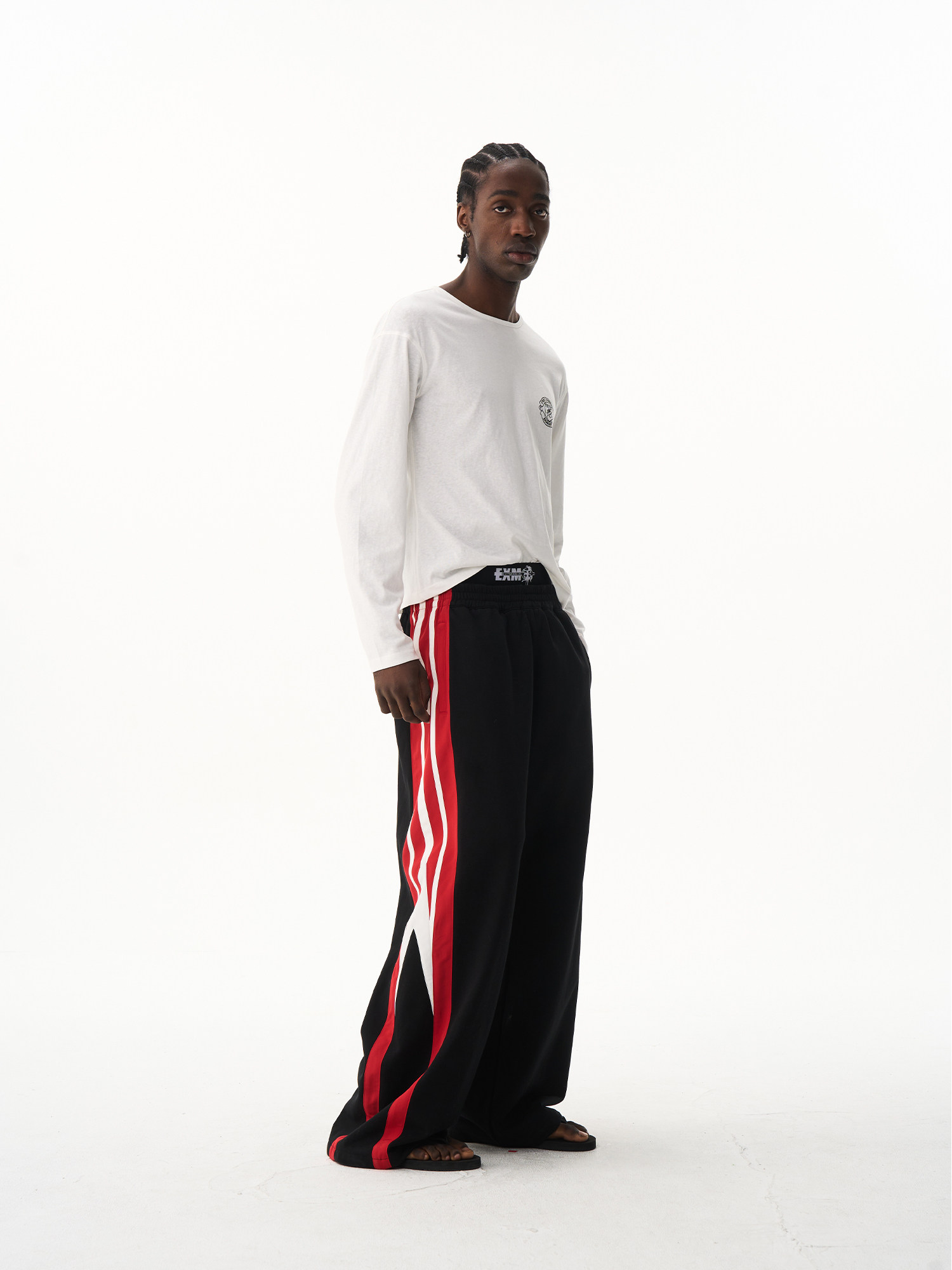 Double-Waist Printed Sport Sweatpants