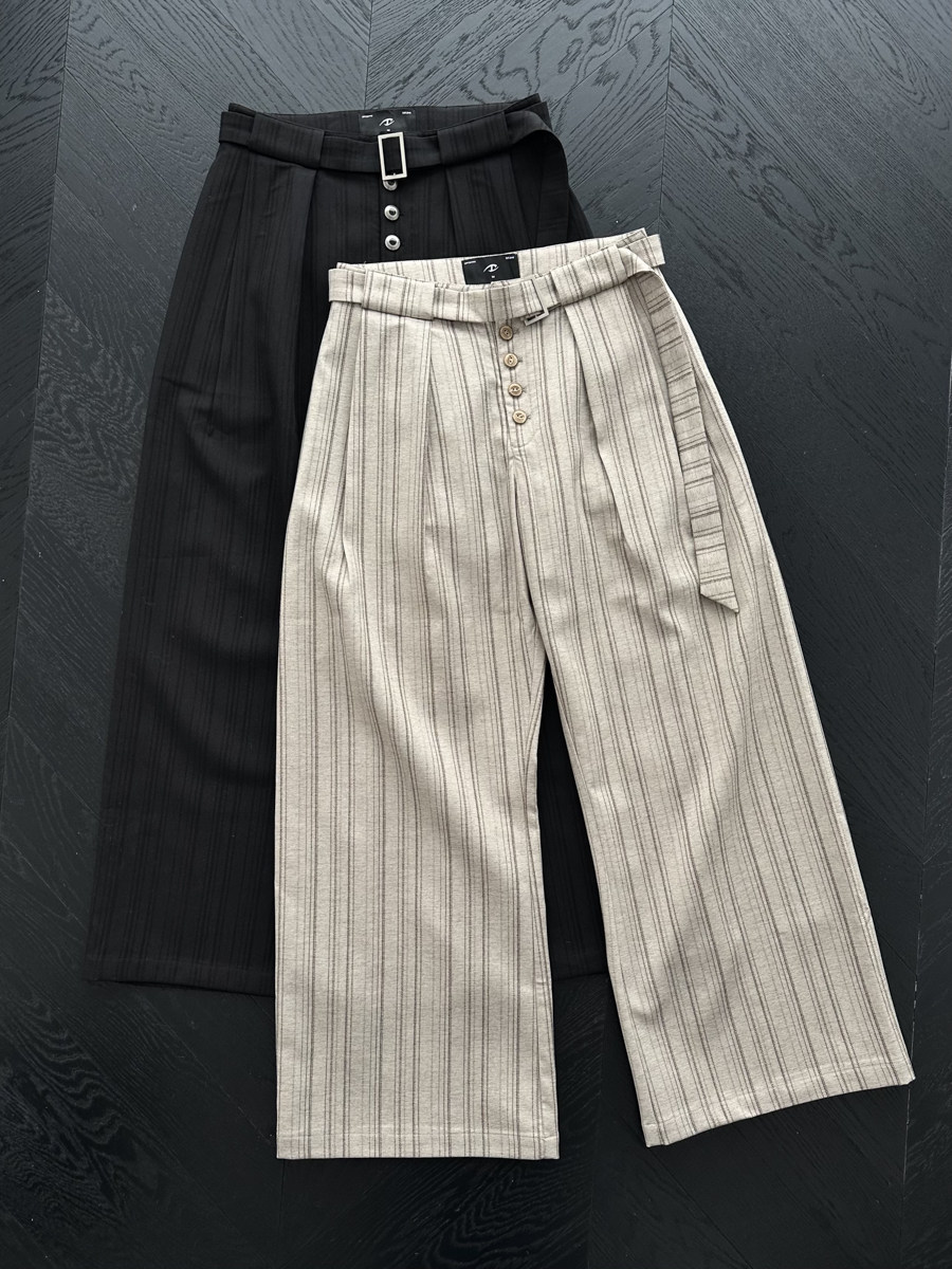 Dzi Stripe Wide-Leg Trousers