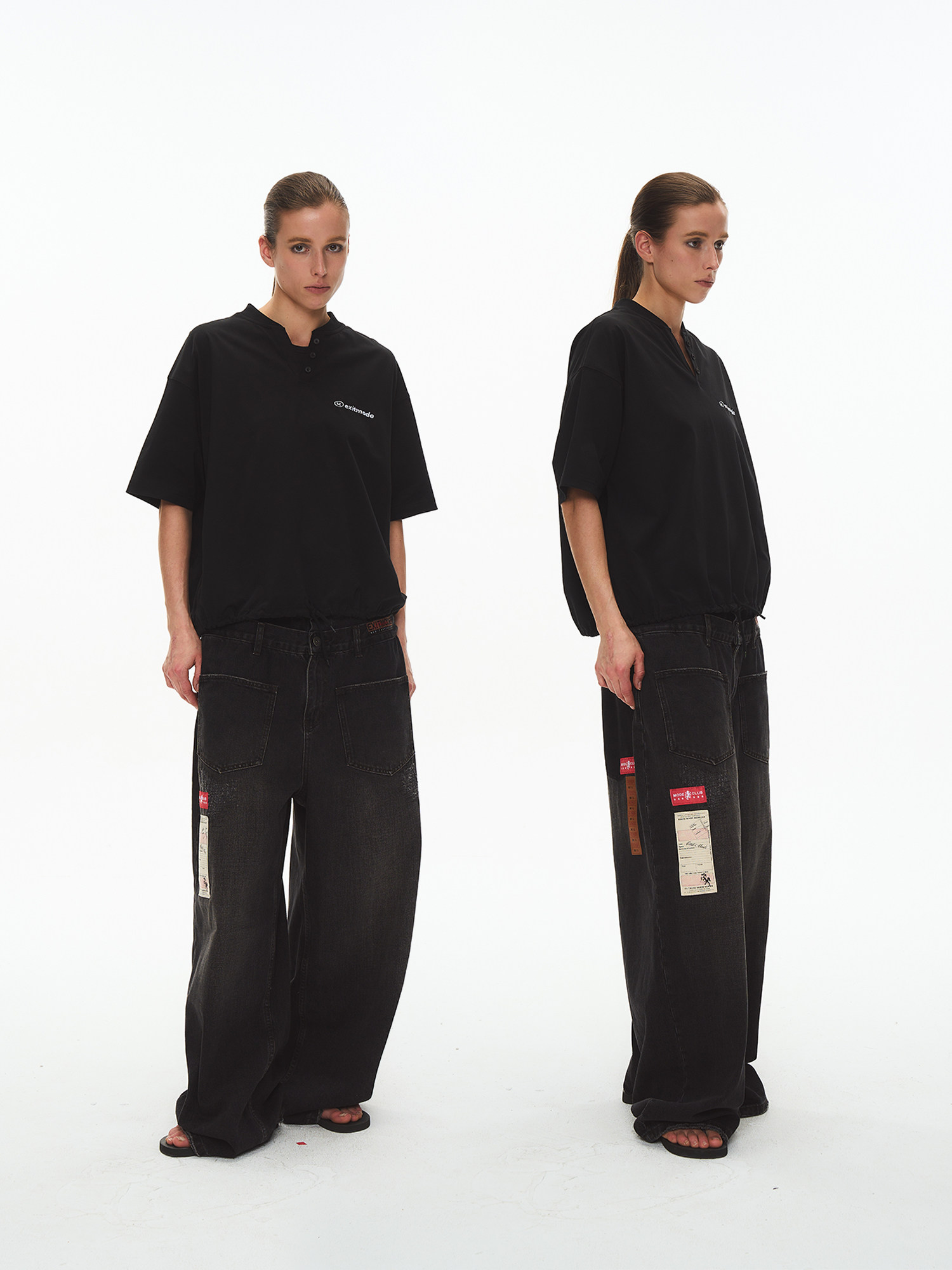 Cooling Sorona Drawstring V-Neck Ice-Touch T-Shirt