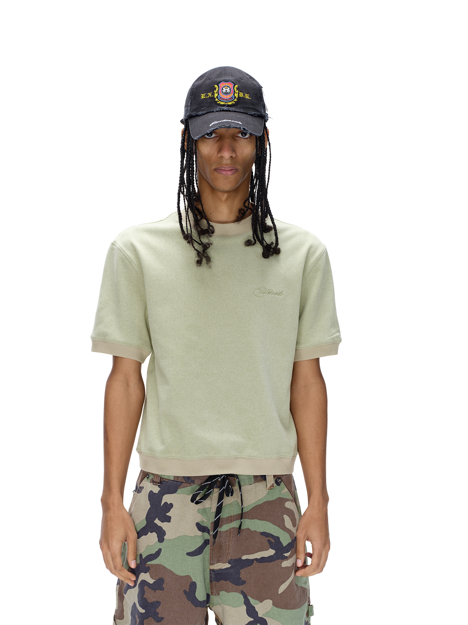 3D Pile Texture Relaxed Short Sleeve T-Shirt