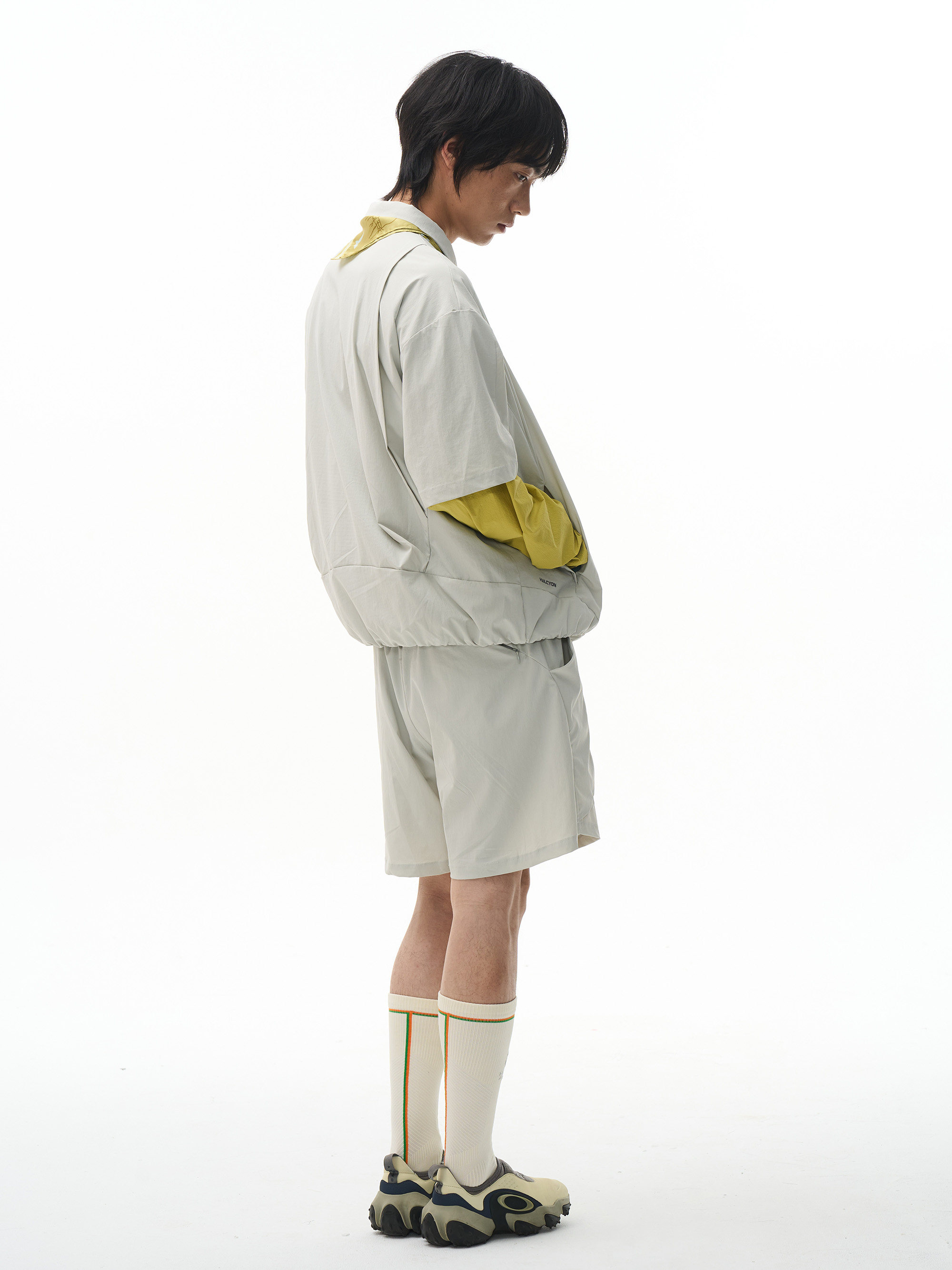 Check-Texture Quick-Dry Short Sleeve Shirt