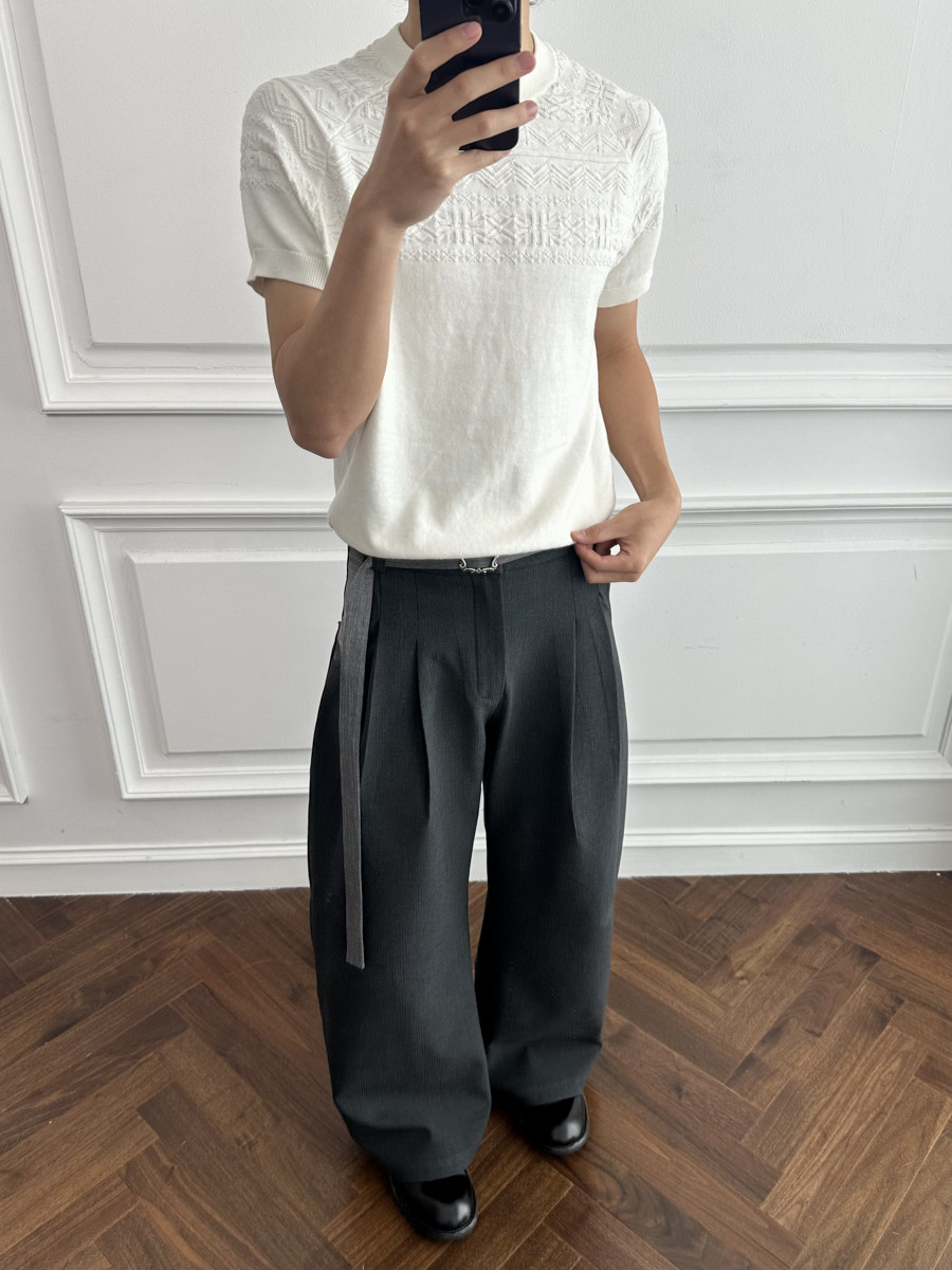 Mosaic Cashmere Fair Isle Short Sleeve