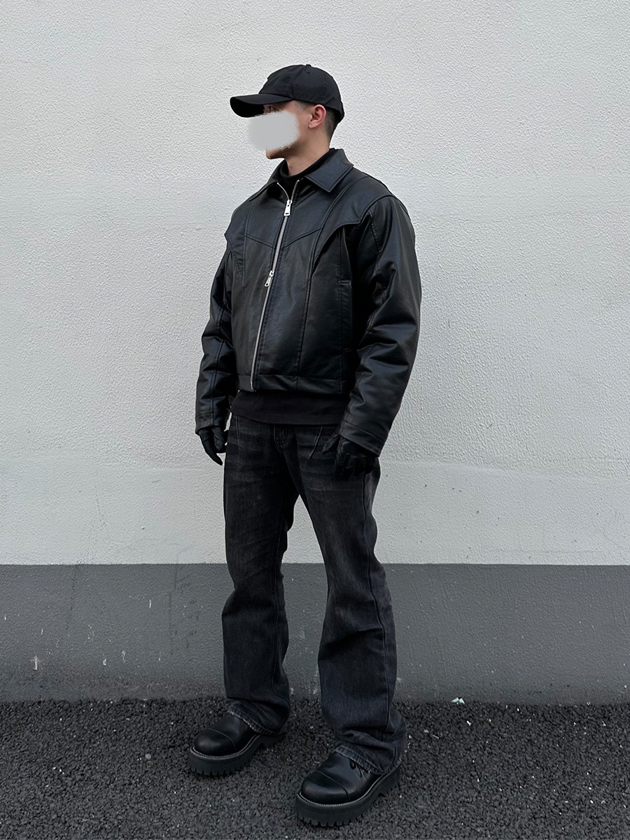 Black Domain Heavyweight Leather Condor Jacket