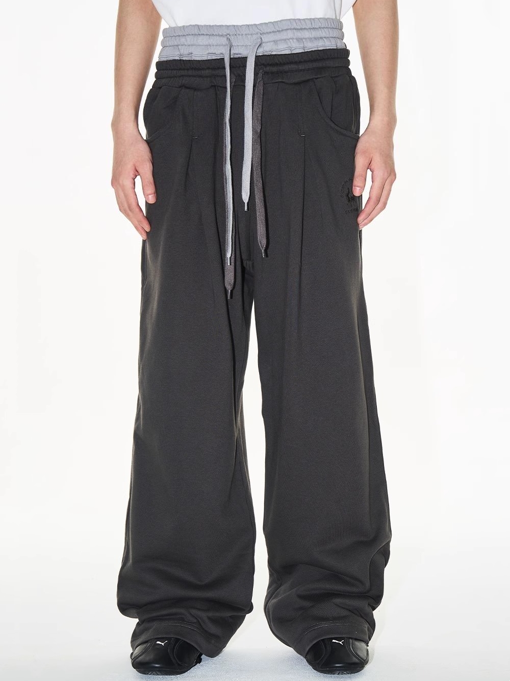 EXITMODE BY BLINDNOPLAN Double-Waist Pleated Sweatpants