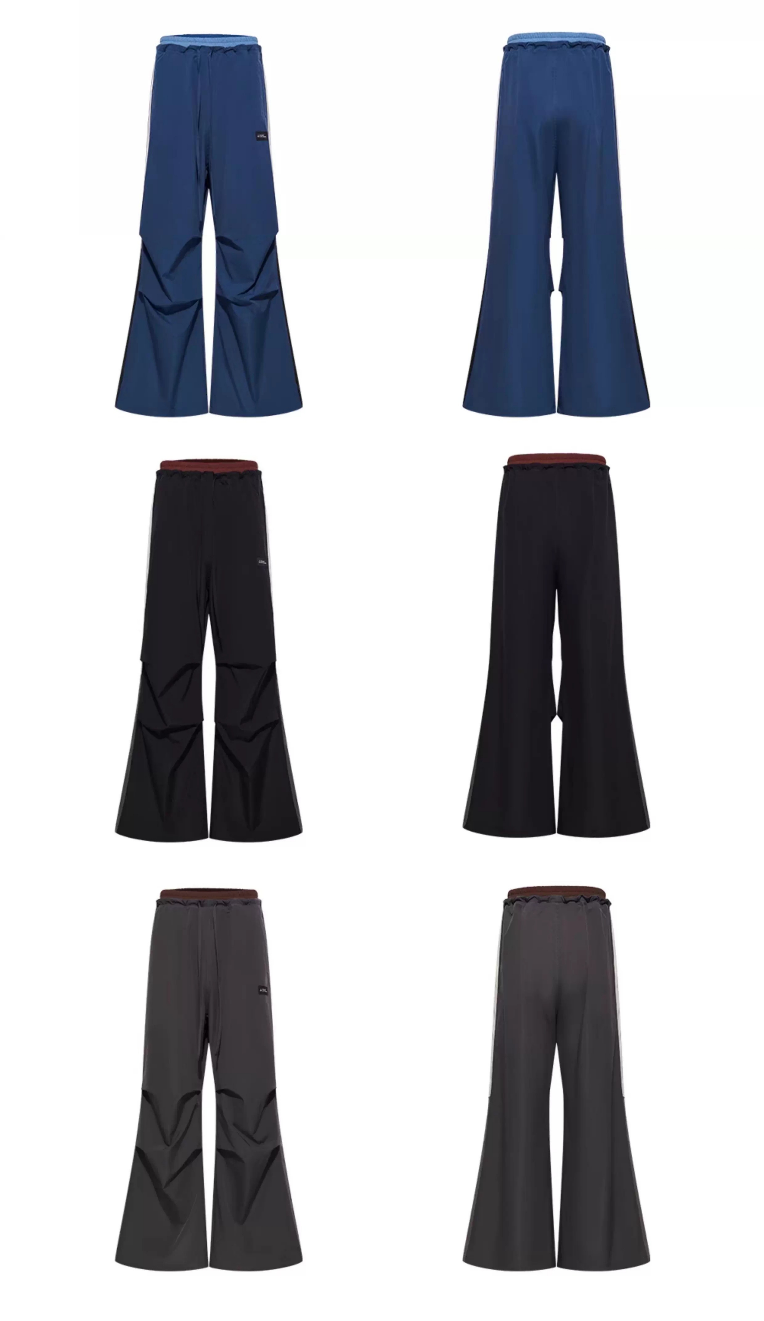 EXITMODE BY BLINDNOPLAN Retro Double-Waist Pleated Track Pants