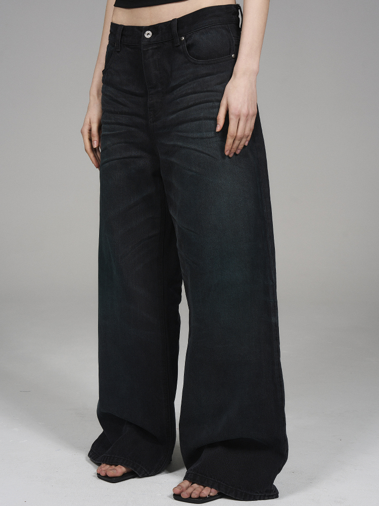 BLINDNOPLAN Level Series Blue Washed Distressed Denim Jeans