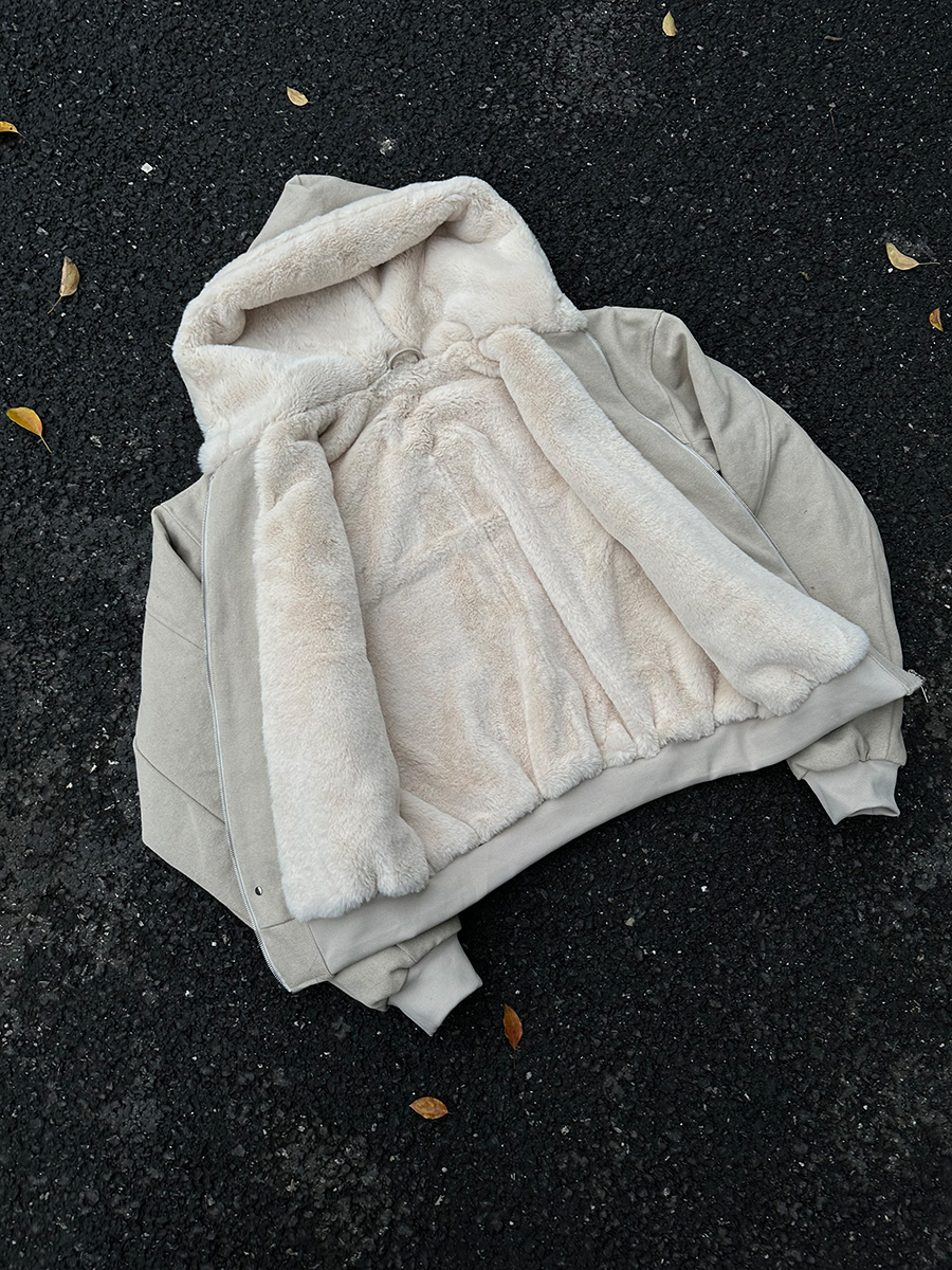 CATSSTAC Heavyweight Canvas Faux Mink Coat