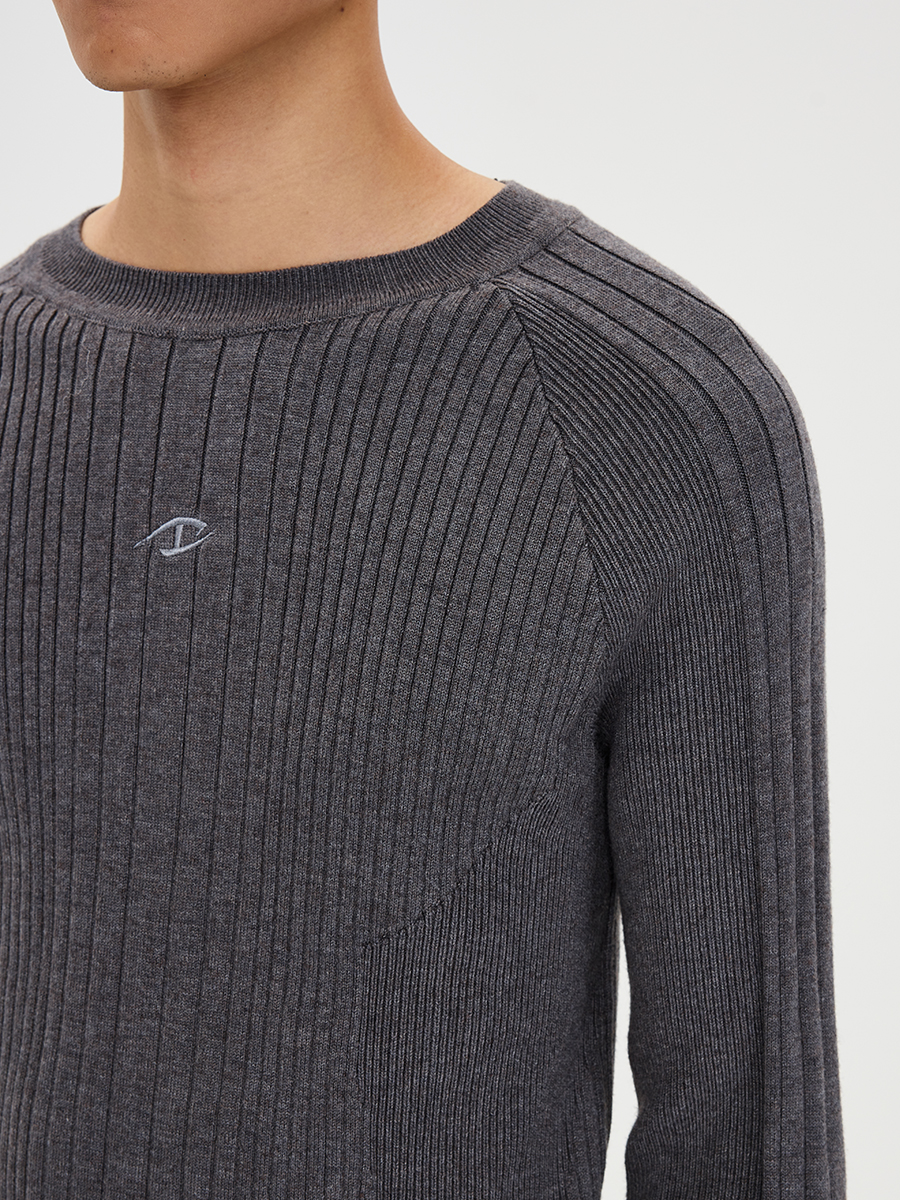 Fluid Wool-Blend Knit Sweater