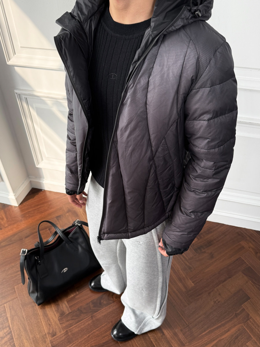 Phantom Vision Diagonal-Zip Down Jacket