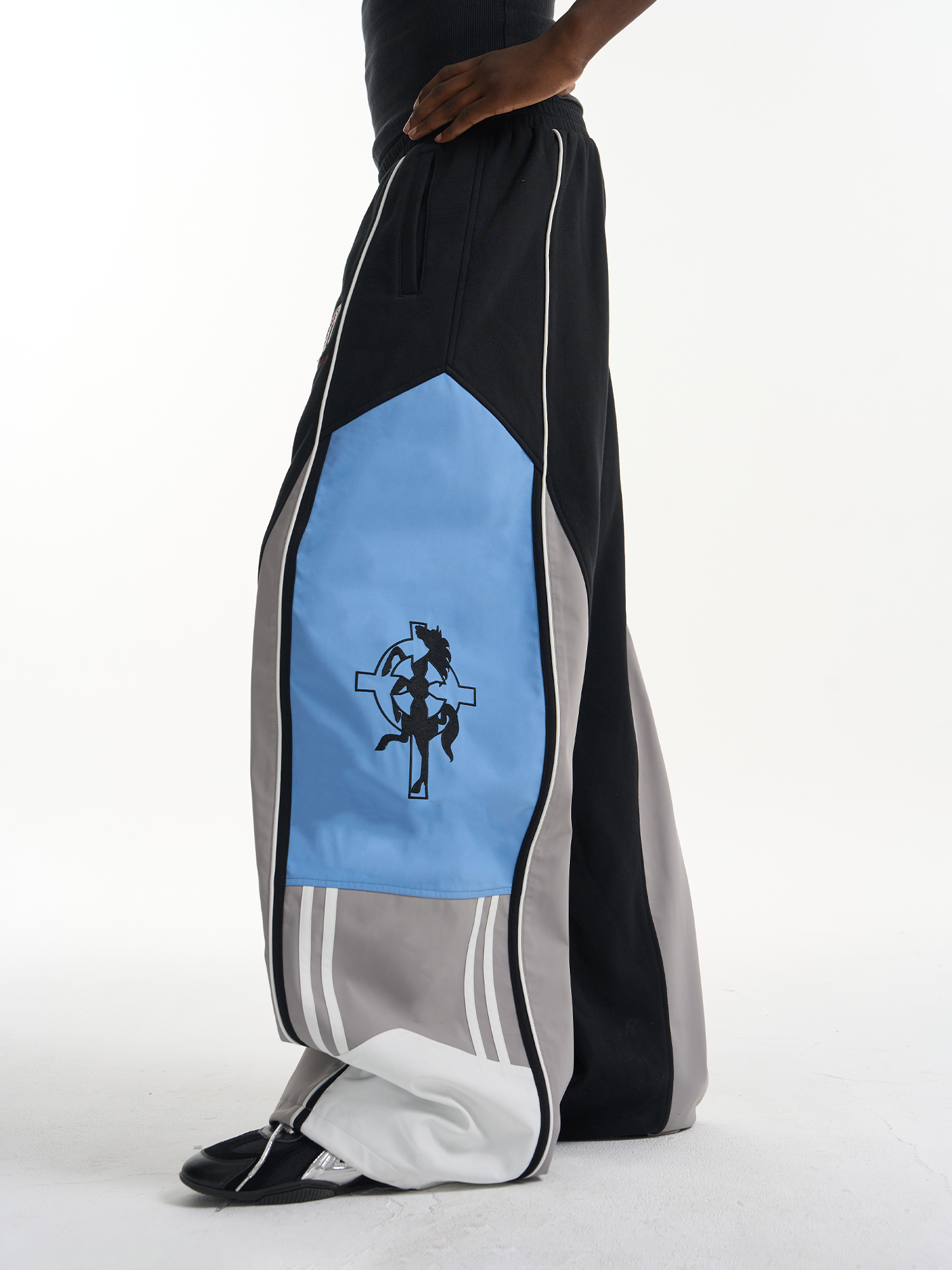 Color-Block Paneled Sport Pants