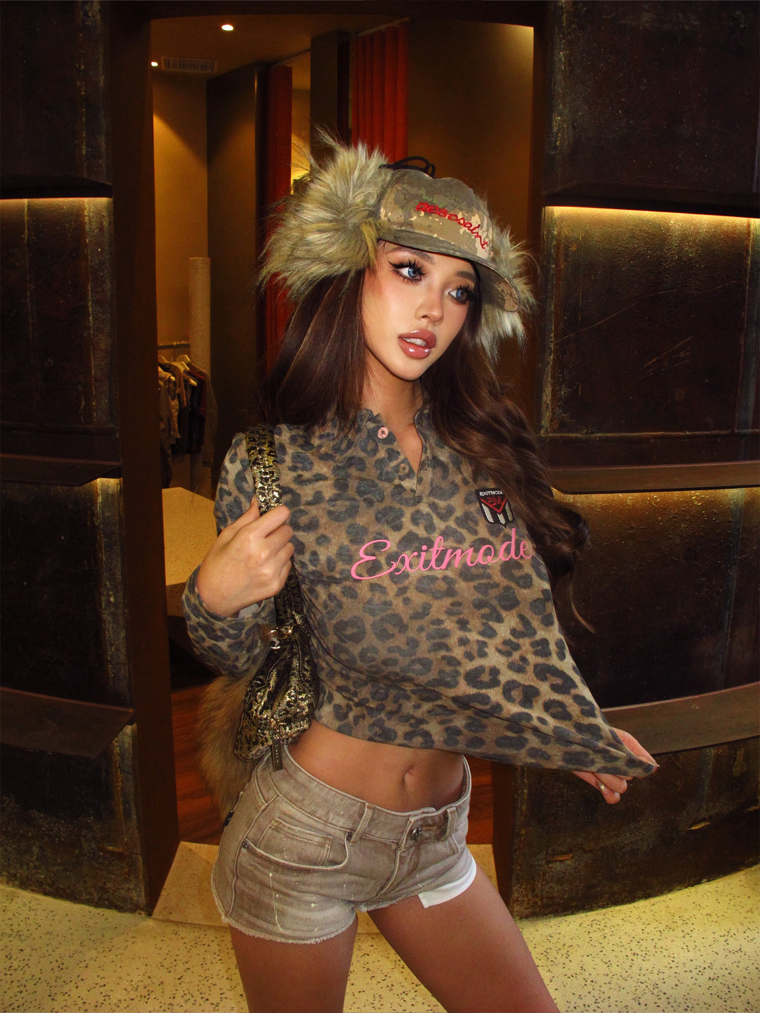 Leopard Print Sport Polo