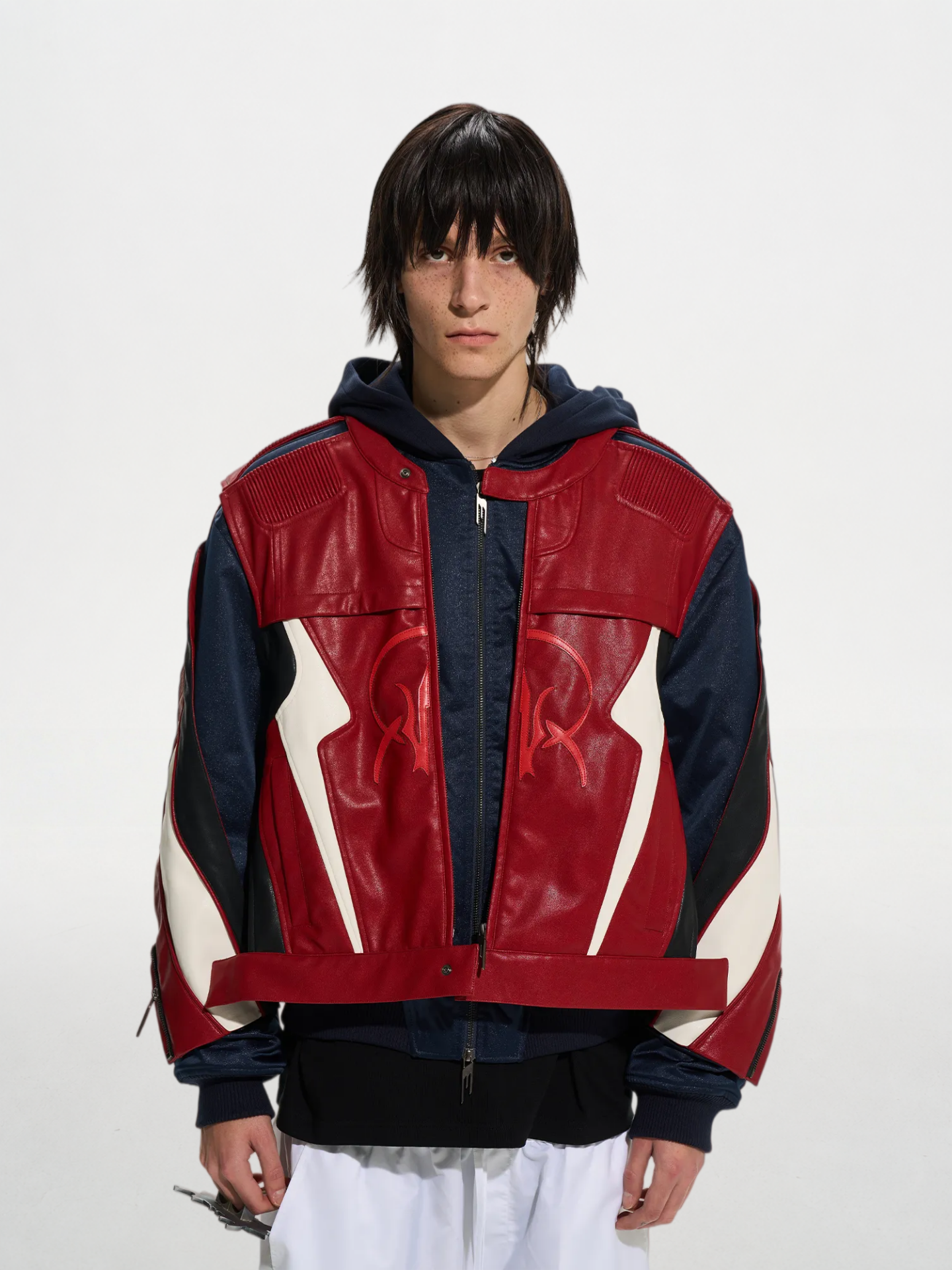 Racing Color-Block Two-in-One Quilted Jacket