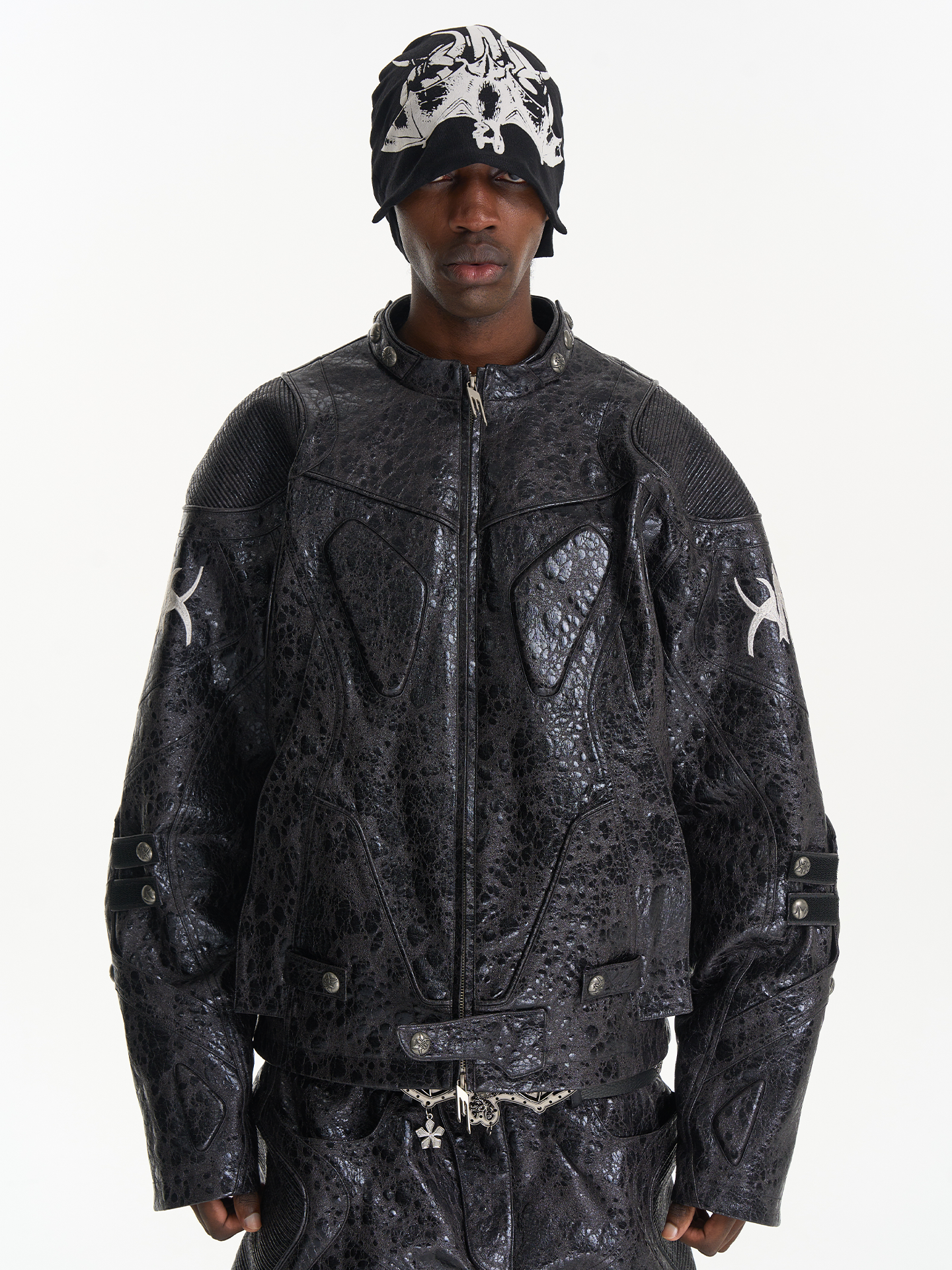 Bat Collaboration Motorcycle Jacket