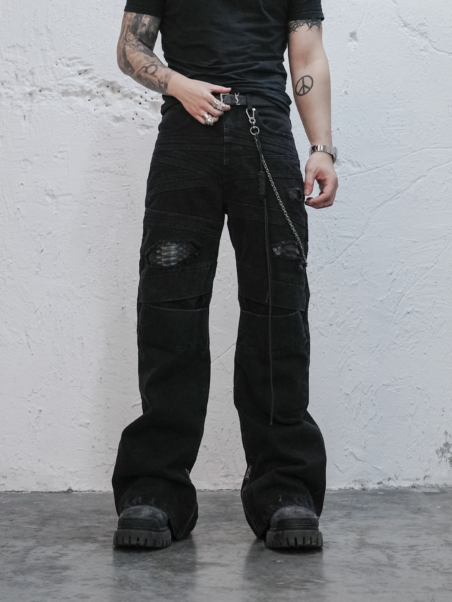 Serpent Skin Denim Pants