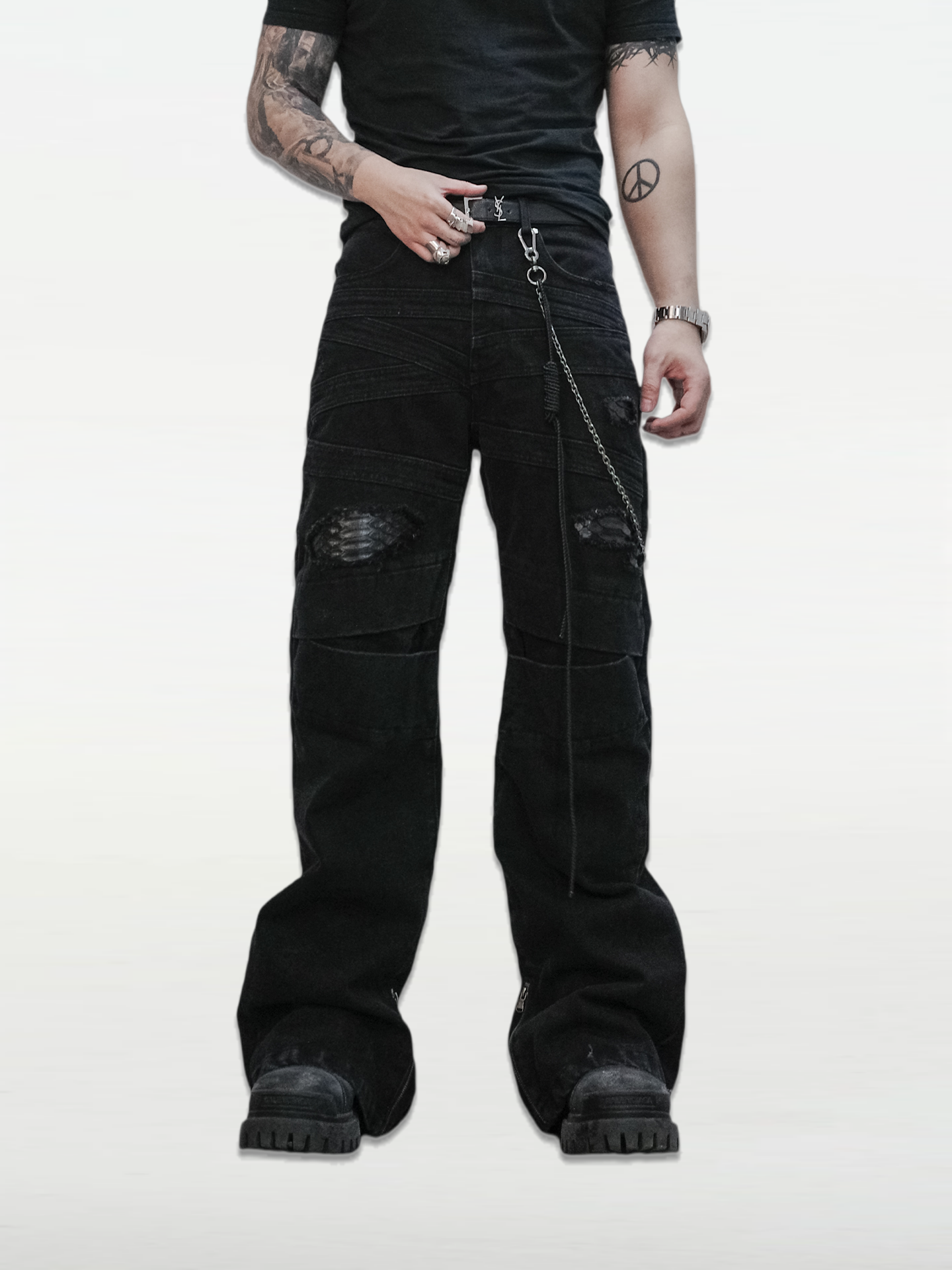 Serpent Skin Denim Pants