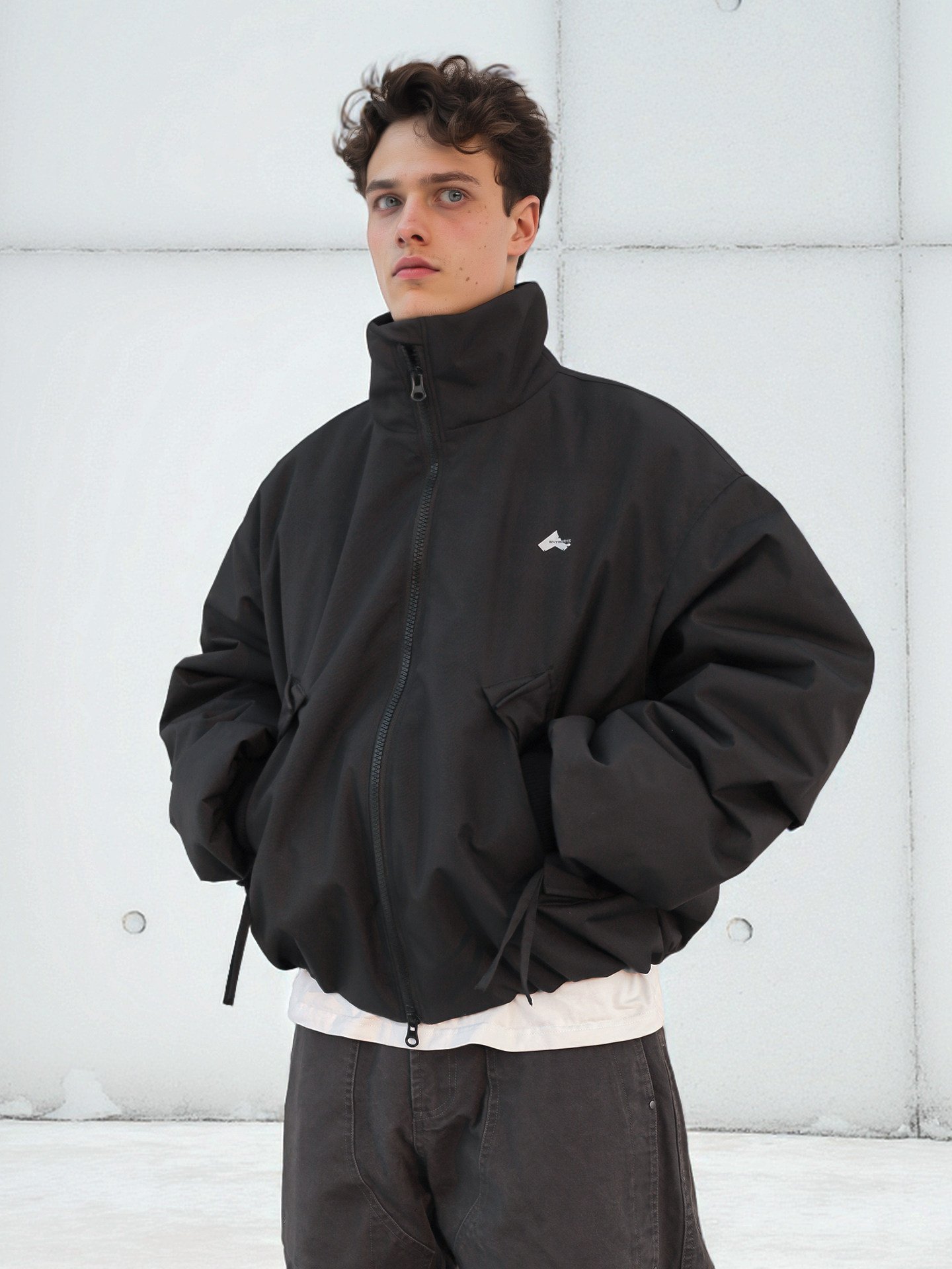 Technical High-Neck Jacket | 90/10 White Duck Down Fill