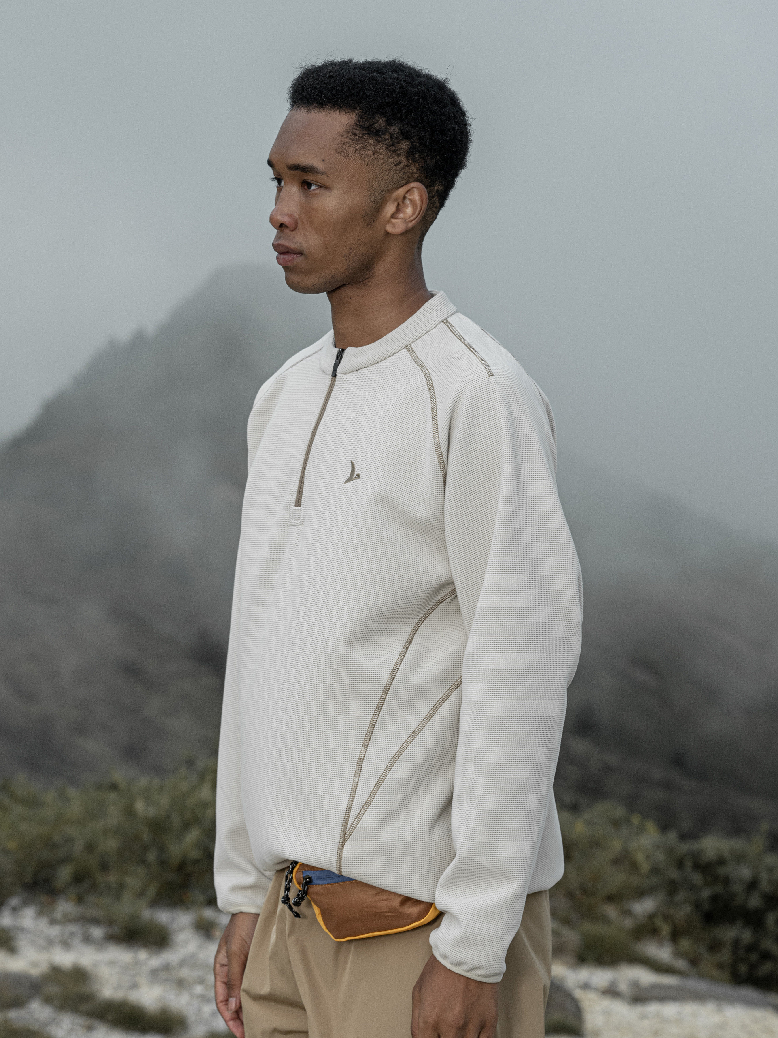 Waffle-Knit Half-Zip Sweatshirts