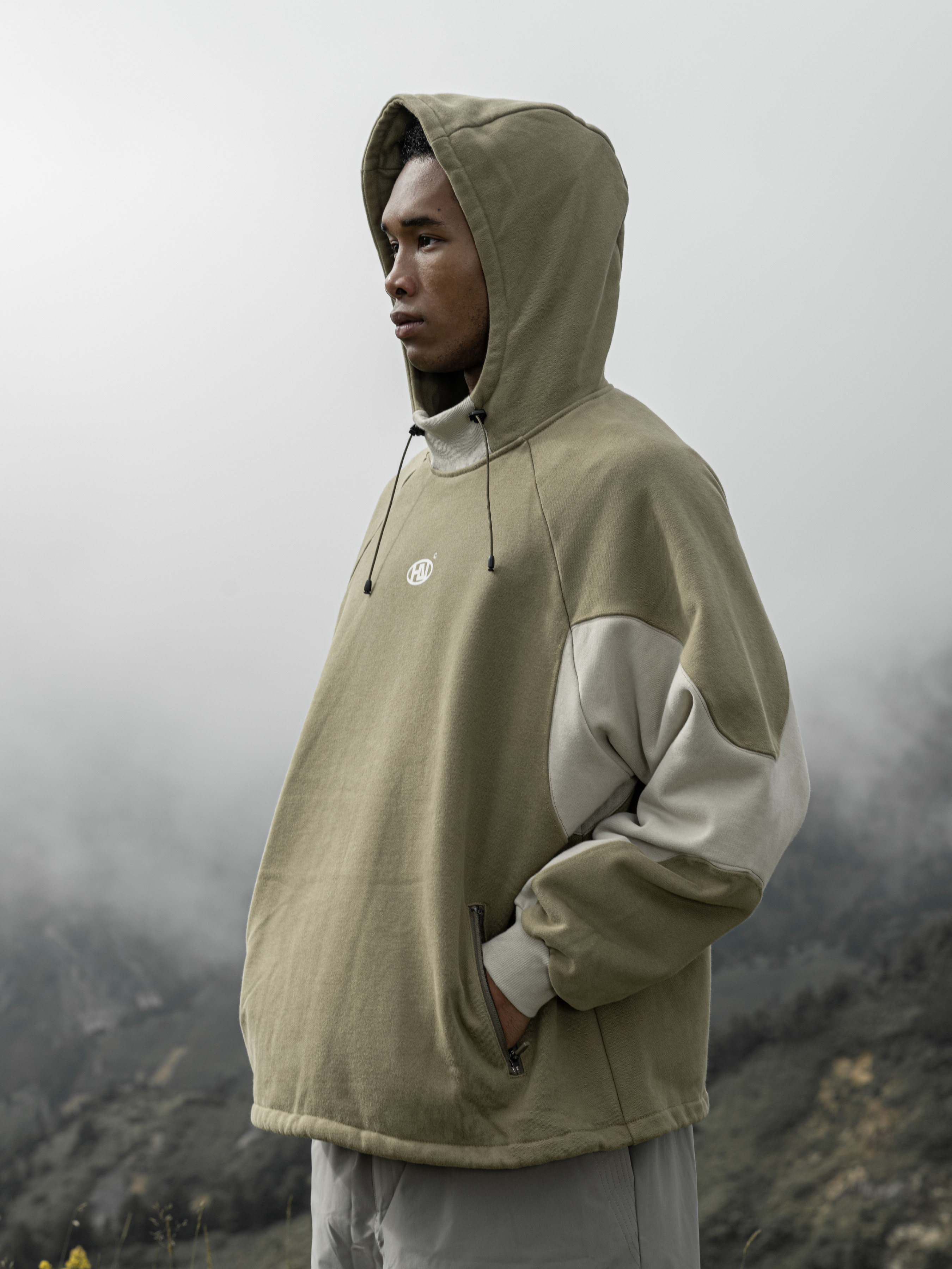 Color-Block Fleece Hoodie