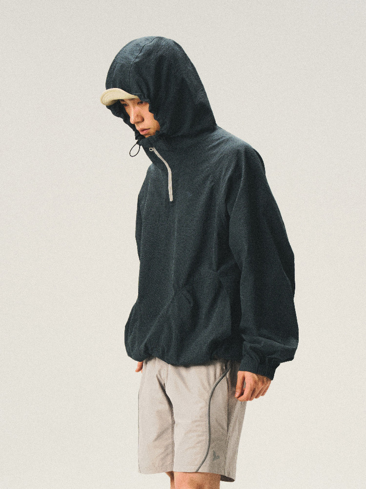 Seersucker Hooded Jacket