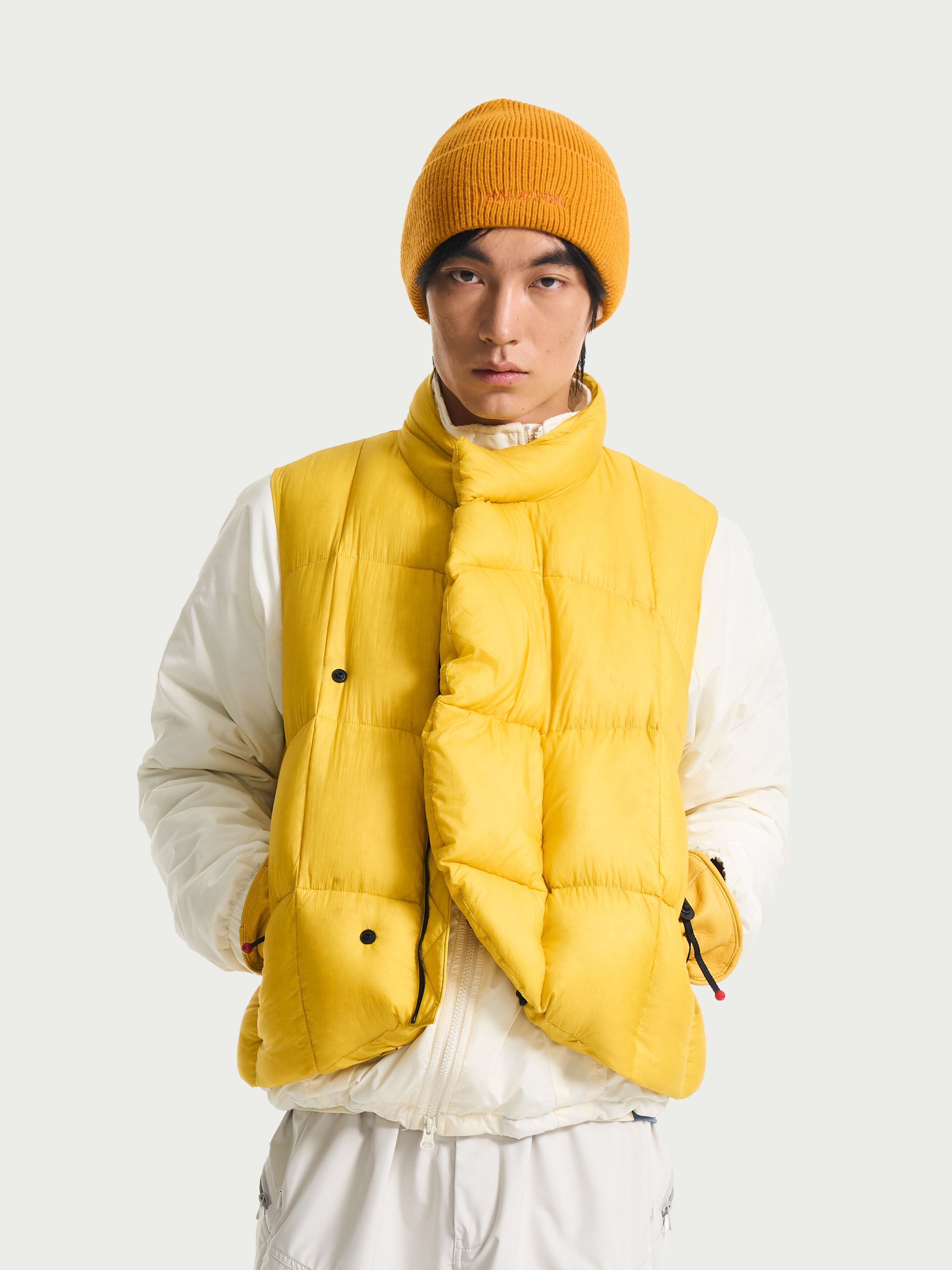 Lightweight White Duck Down Vest