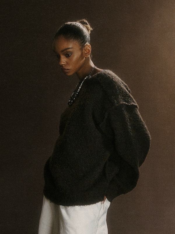 Wasteland Cropped Box Knit Sweater