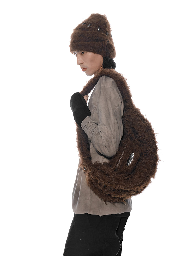 SAVAGE Wool & Silver Accent Sling Bag