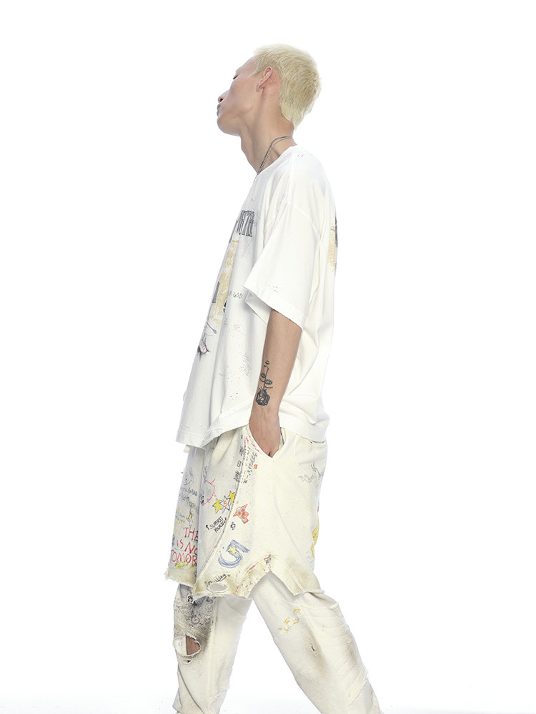 Tears of God Print Short Sleeve Tee